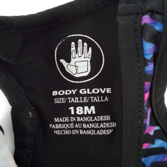 Body Glove 18 Months Workout Spandex Gymnastics Set Black Purple 2 Piece - Picture 3 of 14